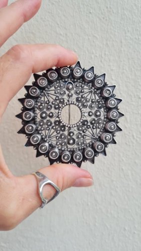 Broche ancienne ottoman en filigrane et en argent- orientale - Maghreb berbère