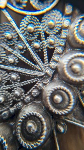 Broche ancienne ottoman en filigrane et en argent- orientale - Maghreb berbère