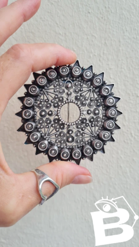 Broche ancienne ottoman en filigrane et en argent- orientale - Maghreb berbère