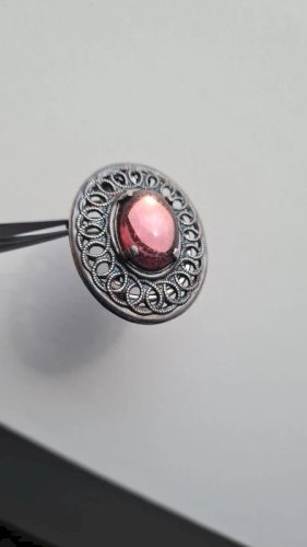 Broche ancienne ou pince à foulard en métal argenté