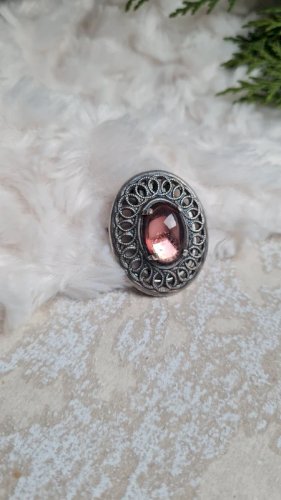 Broche ancienne ou pince à foulard en métal argenté