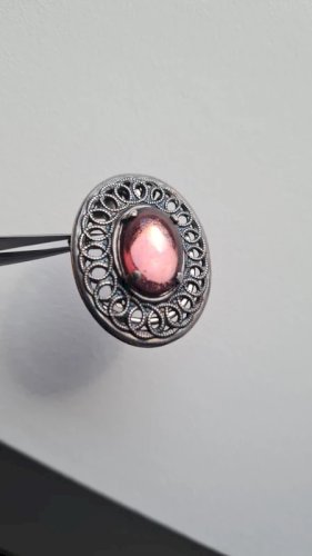 Broche ancienne ou pince à foulard en métal argenté