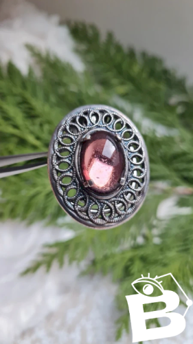 Broche ancienne ou pince à foulard en métal argenté