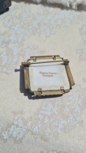Broche ancienne porcelaine de Limoges