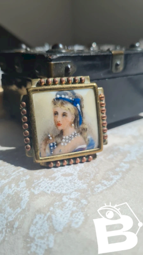 Broche ancienne porcelaine de Limoges