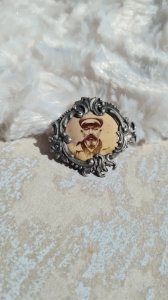 Broche ancienne porte-photo