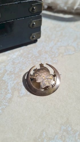 Broche ancienne republica argentine en cuivre - collection