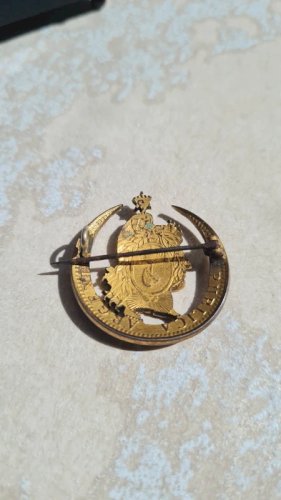 Broche ancienne republica argentine en cuivre - collection