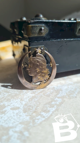 Broche ancienne republica argentine en cuivre - collection