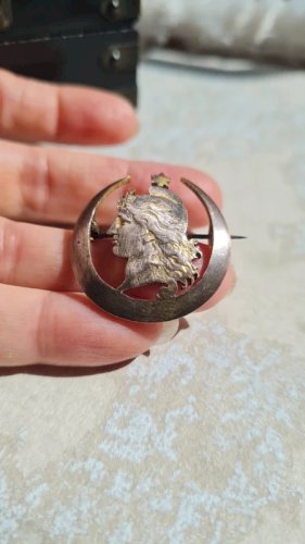 Broche ancienne republica argentine en cuivre - collection