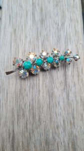 Broche Ancienne - strass irisés