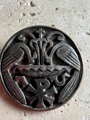 broche ancienne Vintage Attribué A Fernand PY Medailleur Collection Art Sacré