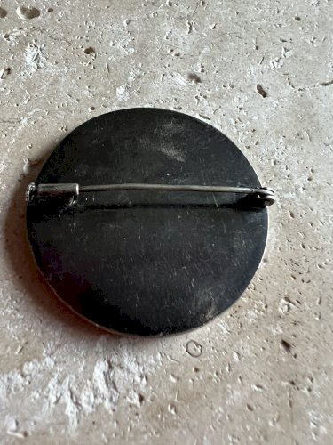 broche ancienne Vintage Attribué A Fernand PY Medailleur Collection Art Sacré