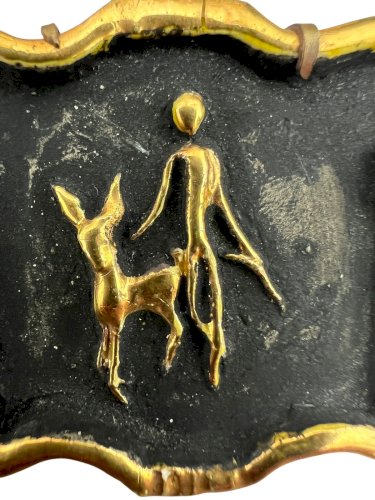 Broche Ancienne Vintage Line Vautrin Céramique Archer Collector French Artist