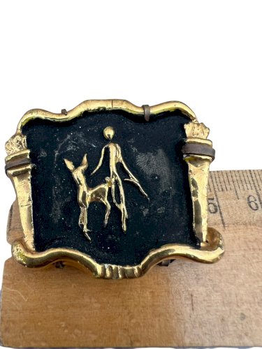 Broche Ancienne Vintage Line Vautrin Céramique Archer Collector French Artist