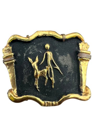 Broche Ancienne Vintage Line Vautrin Céramique Archer Collector French Artist