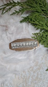 Broche art déco ancienne avec strass - années 20-30