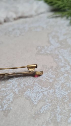 Broche art déco ancienne avec strass - années  20/ 30