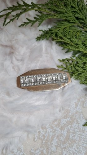 Broche art déco ancienne avec strass - années 20-30