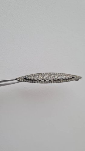 Broche art déco ancienne avec strass - années 20/30