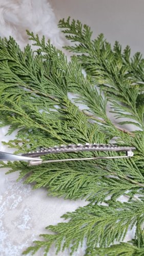 Broche art déco ancienne avec strass - années 20/30