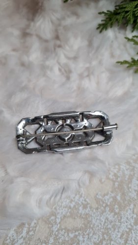 Broche art déco ancienne avec strass - années 20/30