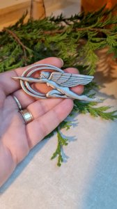 Art Deco brooch the vintage winged goddess