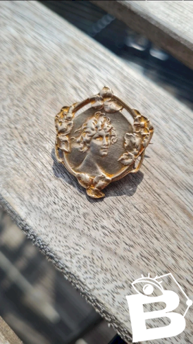 Broche art nouveau en laiton années 20/30