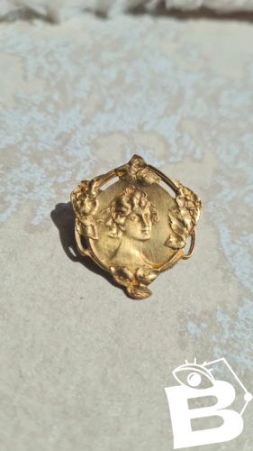 Broche art nouveau en laiton années 20/30
