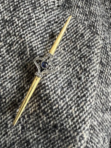 Broche barrette Ancienne vintage Plaqué Or, 1920 Sophistiqué Chic Cocktail