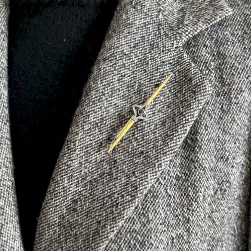 Broche barrette Ancienne vintage Plaqué Or, 1920 Sophistiqué Chic Cocktail