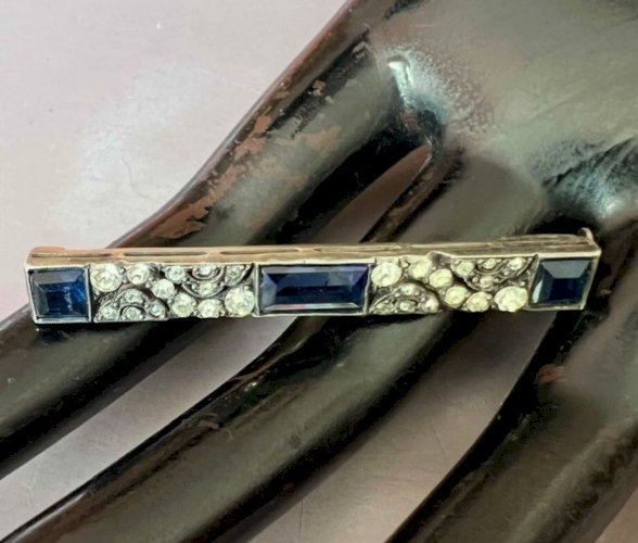 Broche barrette argent massif époque art déco 1925 vintage Poinçon Sanglier
