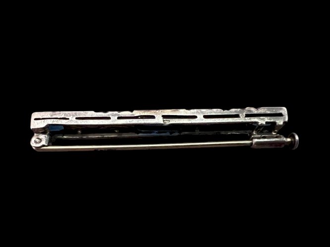 Broche barrette argent massif époque art déco 1925 vintage Poinçon Sanglier