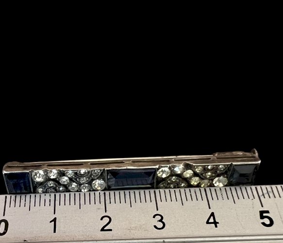 Broche barrette argent massif époque art déco 1925 vintage Poinçon Sanglier