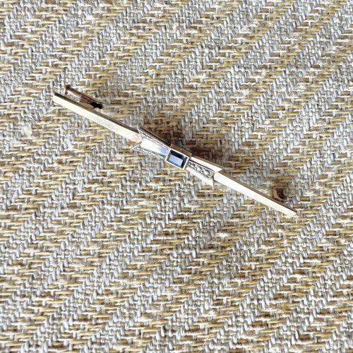 Broche barrette  noeud Marque FIX vers 1925 Plaqué Or vintage, ancien Unisex