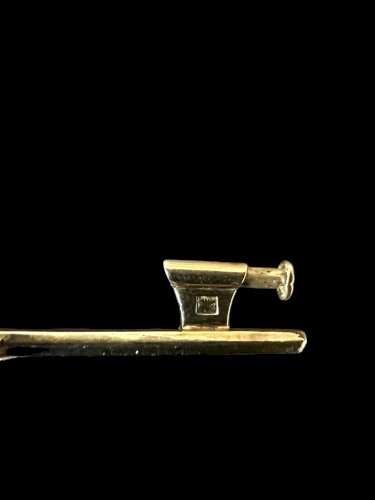 Broche barrette  noeud Marque FIX vers 1925 Plaqué Or vintage, ancien Unisex