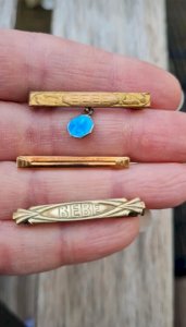 Art-deco Baby brooch, Virgin Mary, gold-plated (fixed) - protection