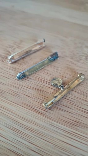 Broche Bebe art-déco, vierge Marie, plaqué or ( fix )- protection