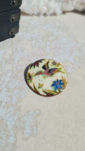 Broche cloisonnée ancienne