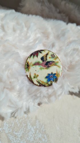 Broche cloisonnée ancienne