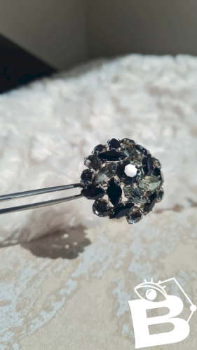 Broche dôme vintage strass