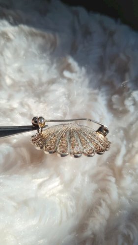 Broche en argent fleur en filigrane