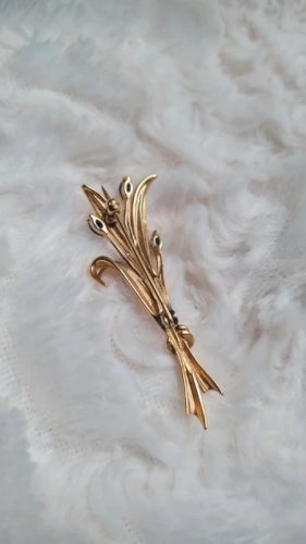 Broche fantaisie vintage avec strass