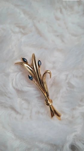 Broche fantaisie vintage avec strass