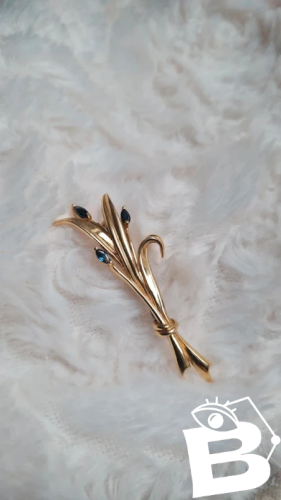 Broche fantaisie vintage avec strass