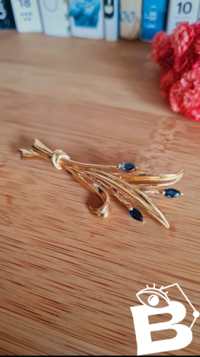 Broche fantaisie vintage avec strass