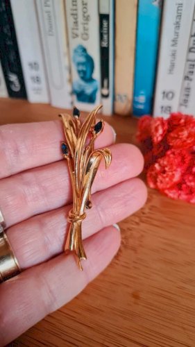 Broche fantaisie vintage avec strass