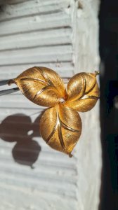 Broche feuilles- Orena - vintage - Broche orena