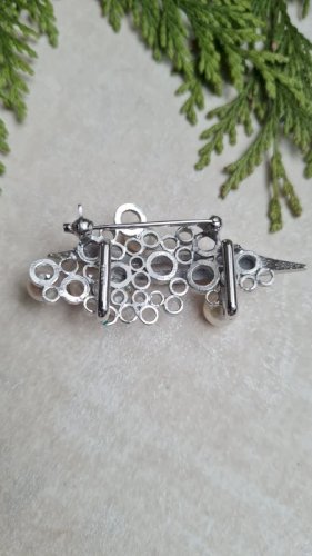 Broche géométrique et graphique poinçon 950SV