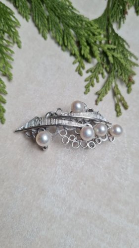 Broche géométrique et graphique poinçon 950SV